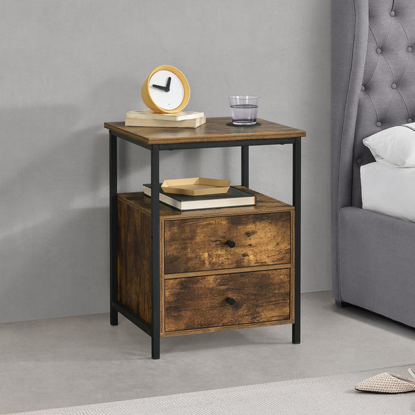 Tavolino Alstahaug con scomparti a sportello 59x45x40cm [en.casa]