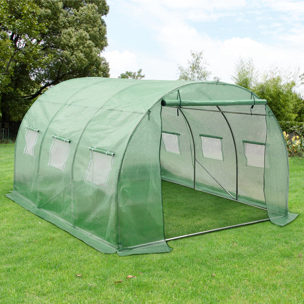Tunnel per serra Dornbirn 300x300x200cm Pellicola a rete PE Verde [en.casa]
