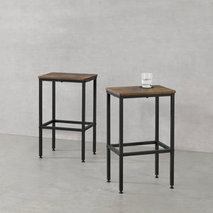 Sgabelli da bar Örebro set da 2 Toni di legno scuro en.casa