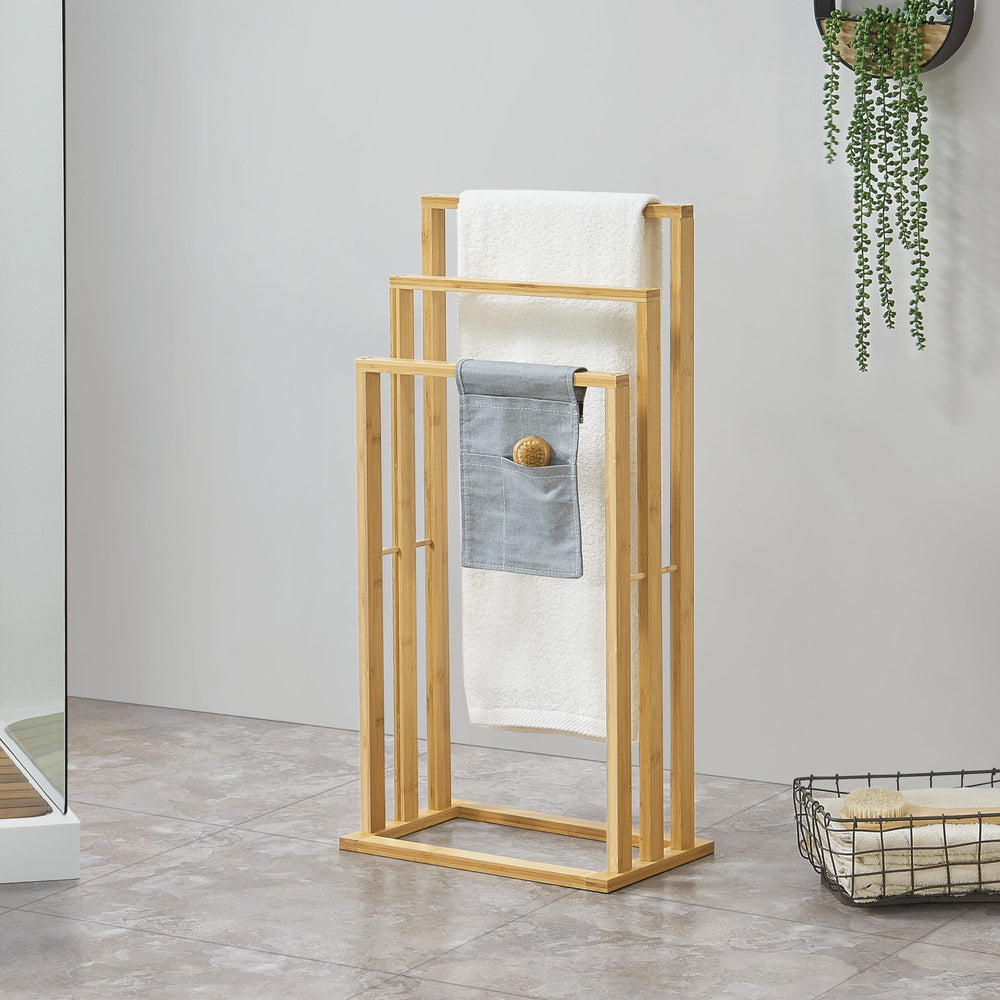 Bambus Handtuchhalter Rana 40x24x82 cm [en.casa] - premiumXL
