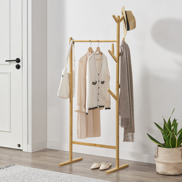 Appendiabiti in bambù Nordreisa 65x40x170cm [en.casa]