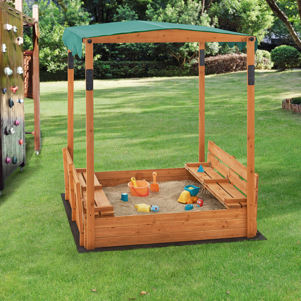 Sandbox Pitsunda con tetto regolabile in altezza 145x118x118cm [en.casa]