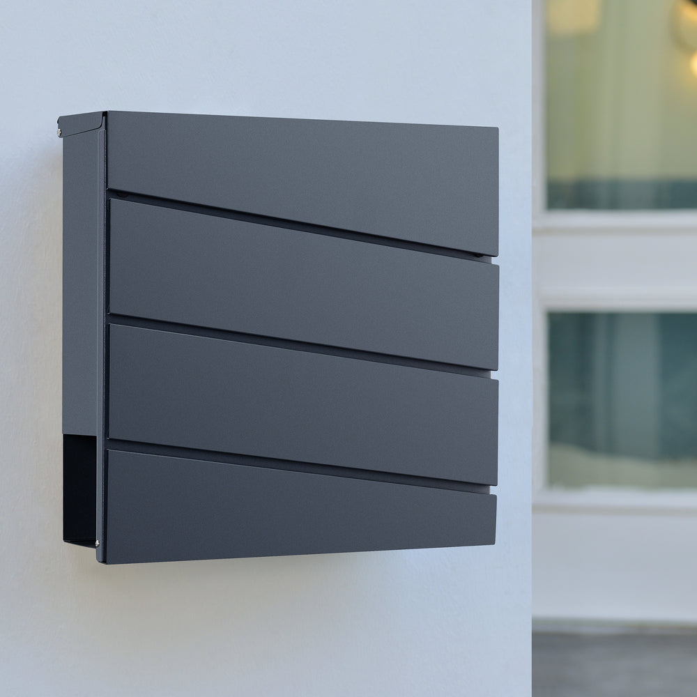 Cassetta postale Achtrup 37x37x11cm Acciaio Antracite [en.casa]