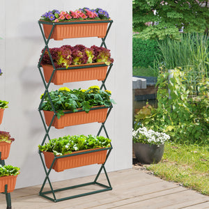 Orto verticale Veenendaal 51x21x125 cm a 4 livelli [en.casa]