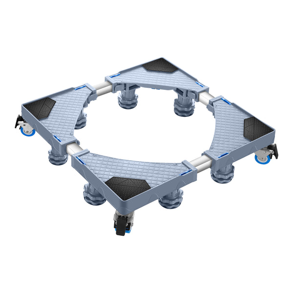 Carrello 'Maisach' con Base Regolabile per Elettrodomestici, Supporto di Rialzo con Rotelle e Piedini - Grigio [en.casa]
