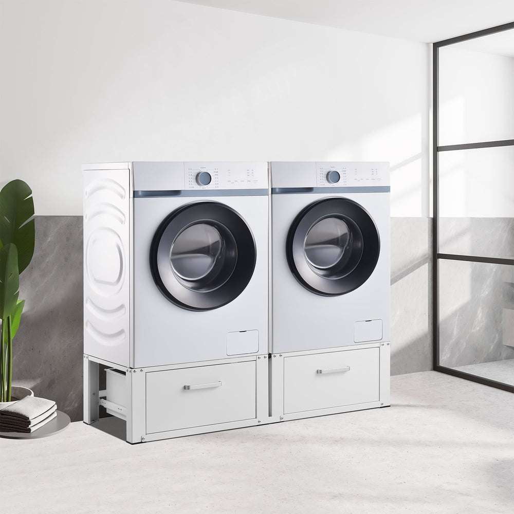 Sottostruttura doppia Heyen con 2 cassetti bianca [en.casa] - premiumXL