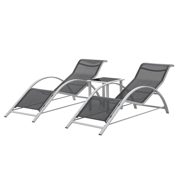 Set di mobili da giardino Binetto 3 pz. [en.casa]