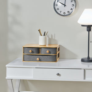 Organizer per scrivania in bambù Mäntsälä [en.casa]