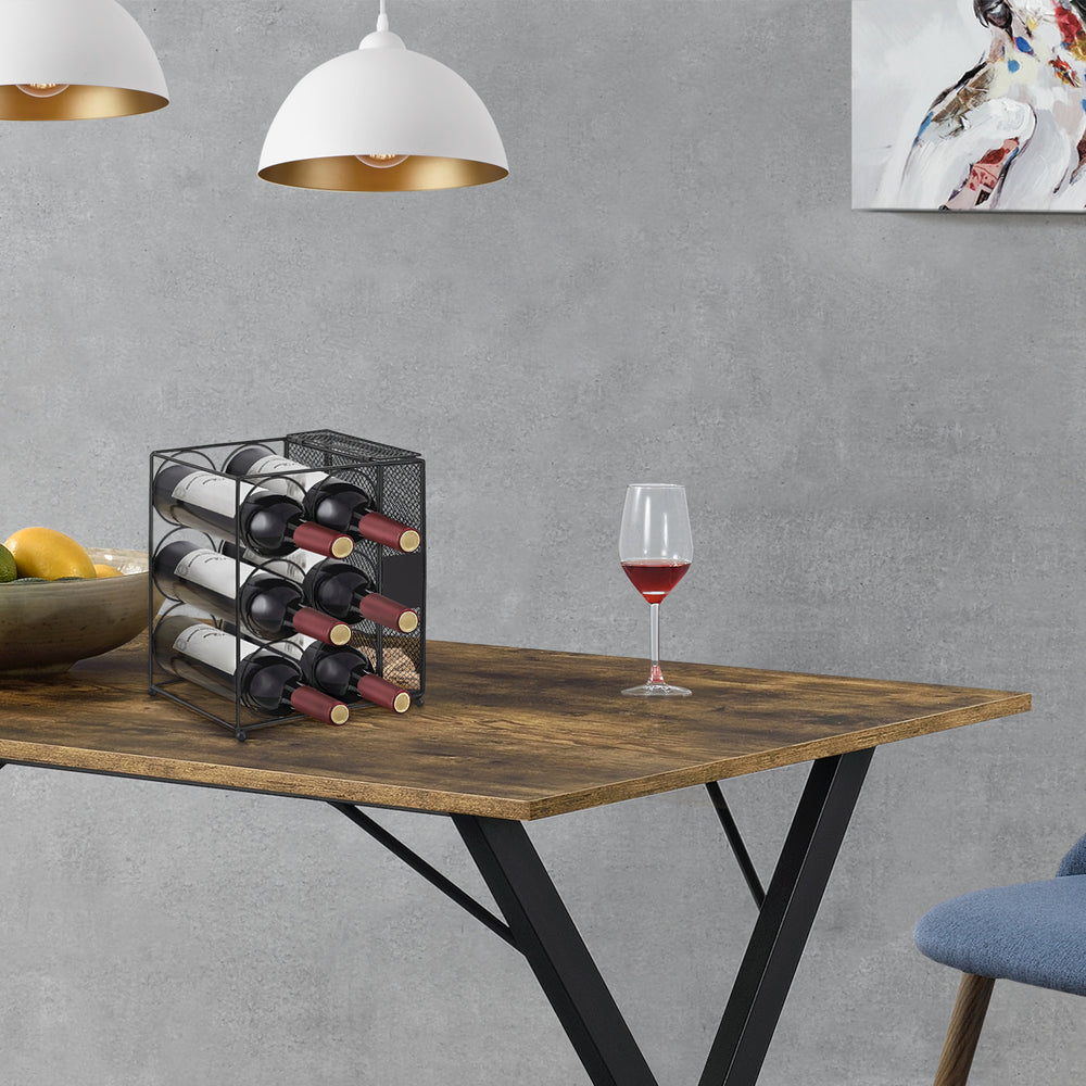 Weinregal Drangedal für 6 Flaschen mit Gitterbehälter [en.casa] - premiumXL