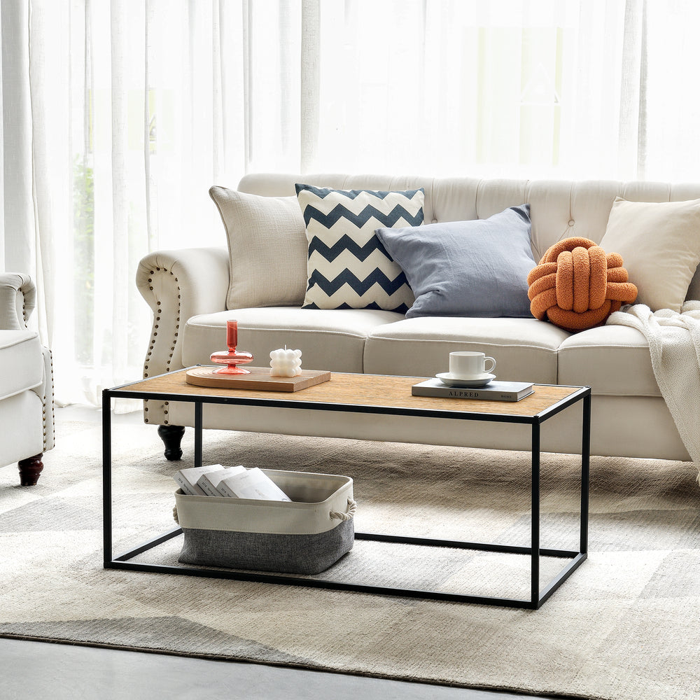 Tavolino da caffè Vännäs 100 x 50 x 40 cm effetto legno [en.casa]