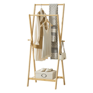 Stand Appendiabiti 'Keitele' Organizzatore Guardaroba in bambù [en.casa] 