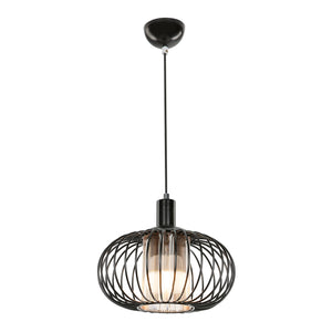 Lampada a sospensione Batley 24,5 x 29 cm 1 fiamma Nero [lux.pro]