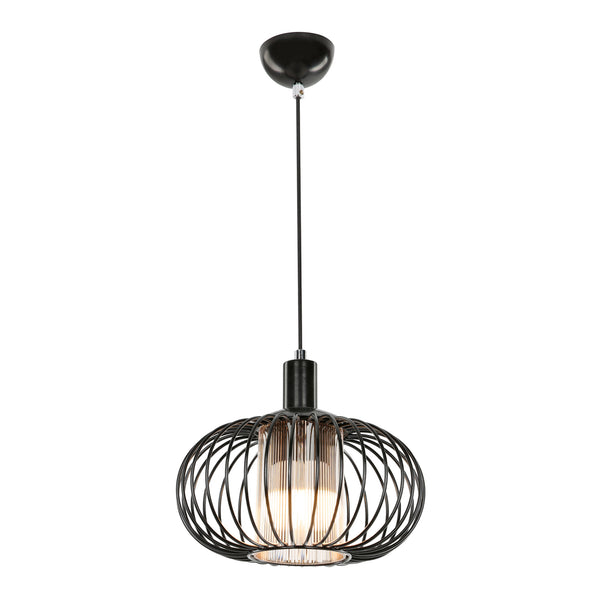 Lampada a sospensione Batley 24,5 x 29 cm 1 fiamma Nero [lux.pro]