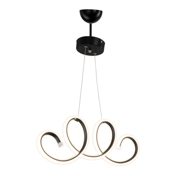 Lampada a sospensione Durham con 206 LED Alluminio Nero / Bianco [lux.pro]