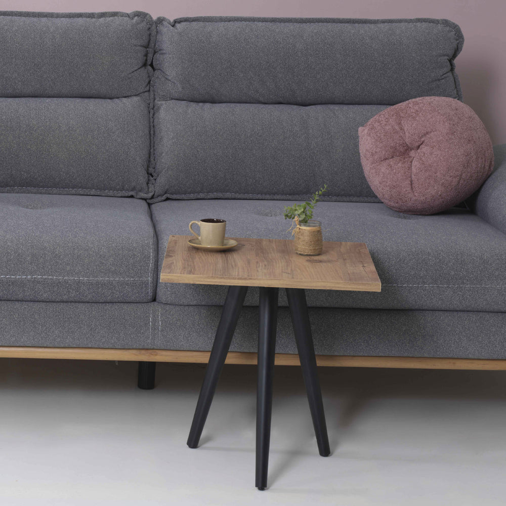 Couchtisch Ballerup 50 x 45 x 45 cm Schwarz / Walnuss - Optik [en.casa] - premiumXL