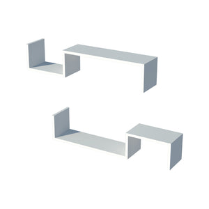 Mensola da parete Gram set da 2 bianco [en.casa]