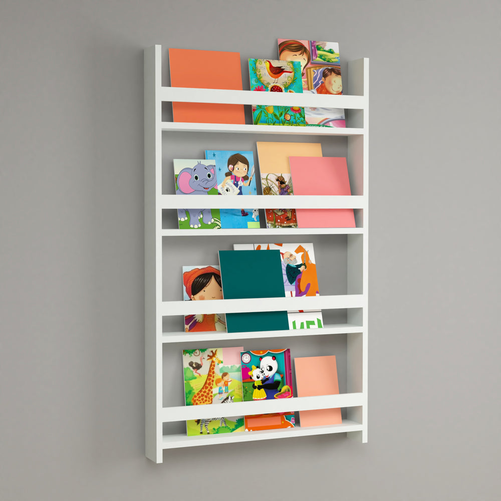 Scaffale per bambini Sotenäs 120x74x10cm bianco [en.casa] - premiumXL