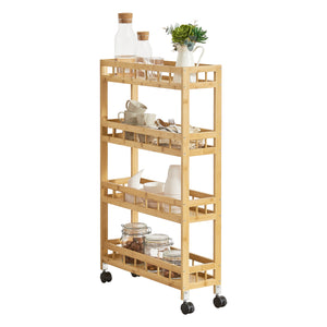 Carrello Pyhäjoki 96 x 60 x 18 cm Naturale [en.casa]
