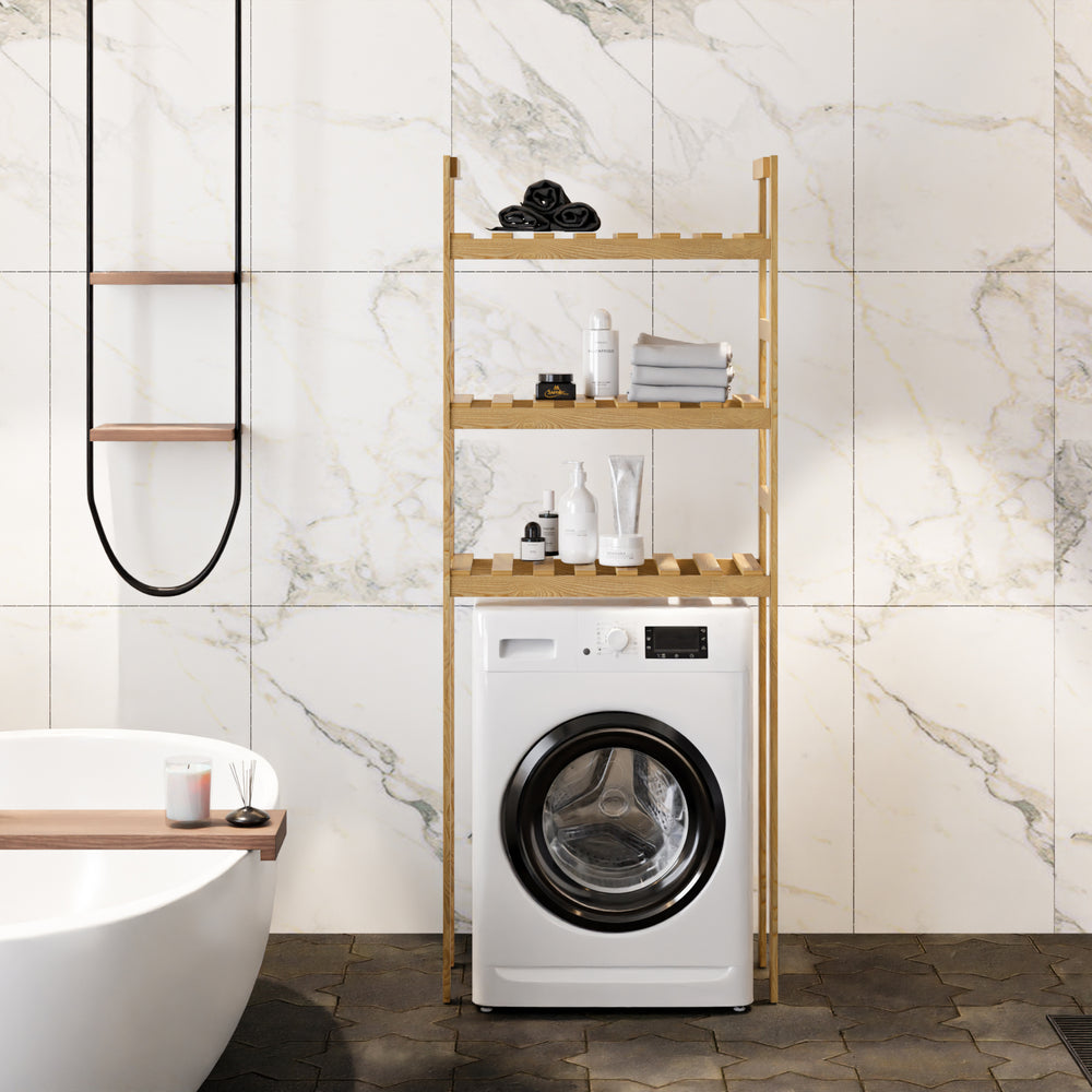 Scaffale per lavatrice Alslev 160x64x21cm [en.casa]