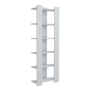 Libreria 'Præstø' Scaffale da Terra con 6 Ripiani Portaoggetti - Bianco [en.casa] 