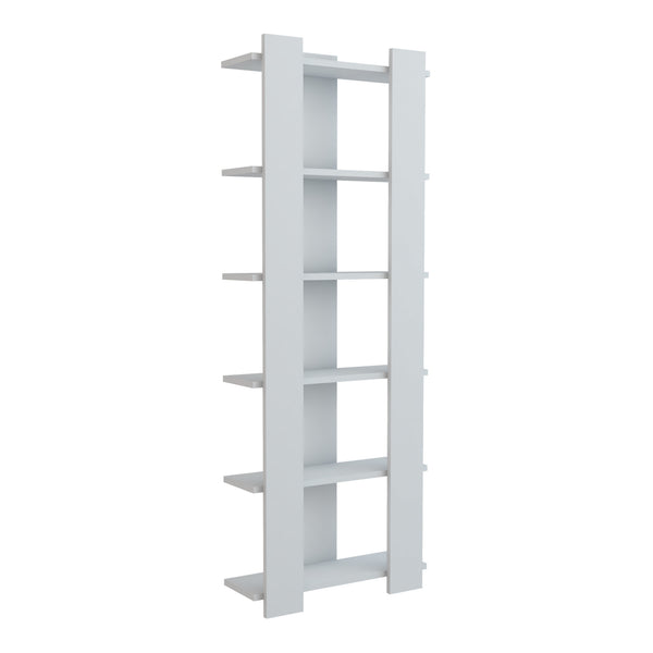 Libreria 'Præstø' Scaffale da Terra con 6 Ripiani Portaoggetti - Bianco [en.casa] 