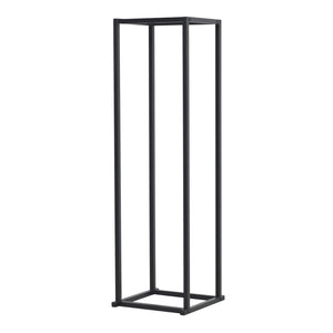 Portalegna Tibro in acciaio 35x35x120 cm nero [en.casa]
