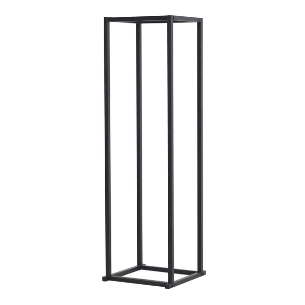 Portalegna Tibro in acciaio 35x35x120 cm nero [en.casa]