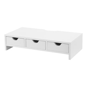 Supporto per monitor Ruovesi 12x51x25cm Bianco [en.casa]