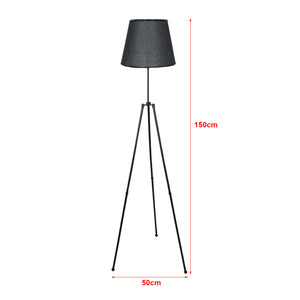 Lampada da terra Musselburgh 1 x E27 Metallo Nero [lux.pro]