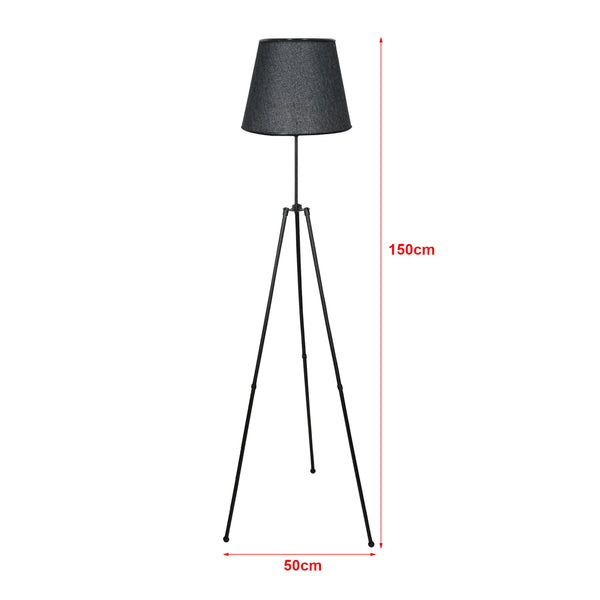 Lampada da terra Musselburgh 1 x E27 Metallo Nero [lux.pro]