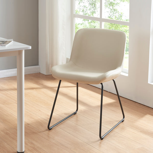 Sedia da pranzo Kannus set da 2 beige [en.casa]