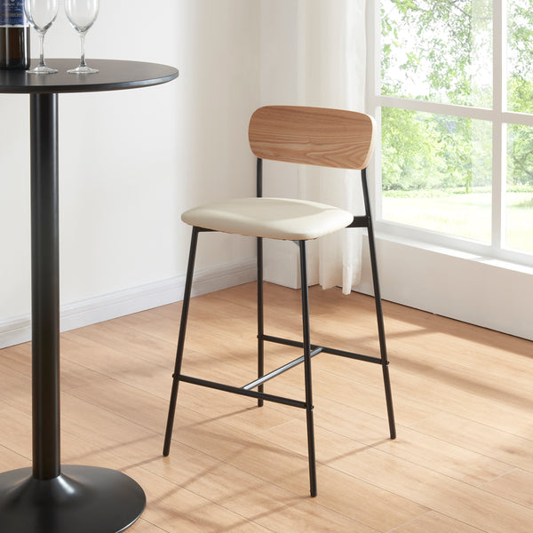 Sgabello Jyväskylä Set da 2 89x40x45 cm Beige [en.casa]