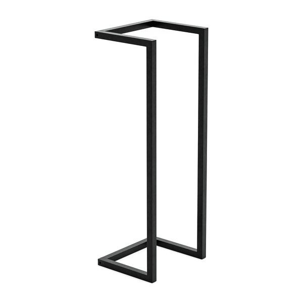 Portasciugamani da Parete Loppa Portasalviette 70 x 25 x 20 cm Acciaio Nero [en.casa] 
