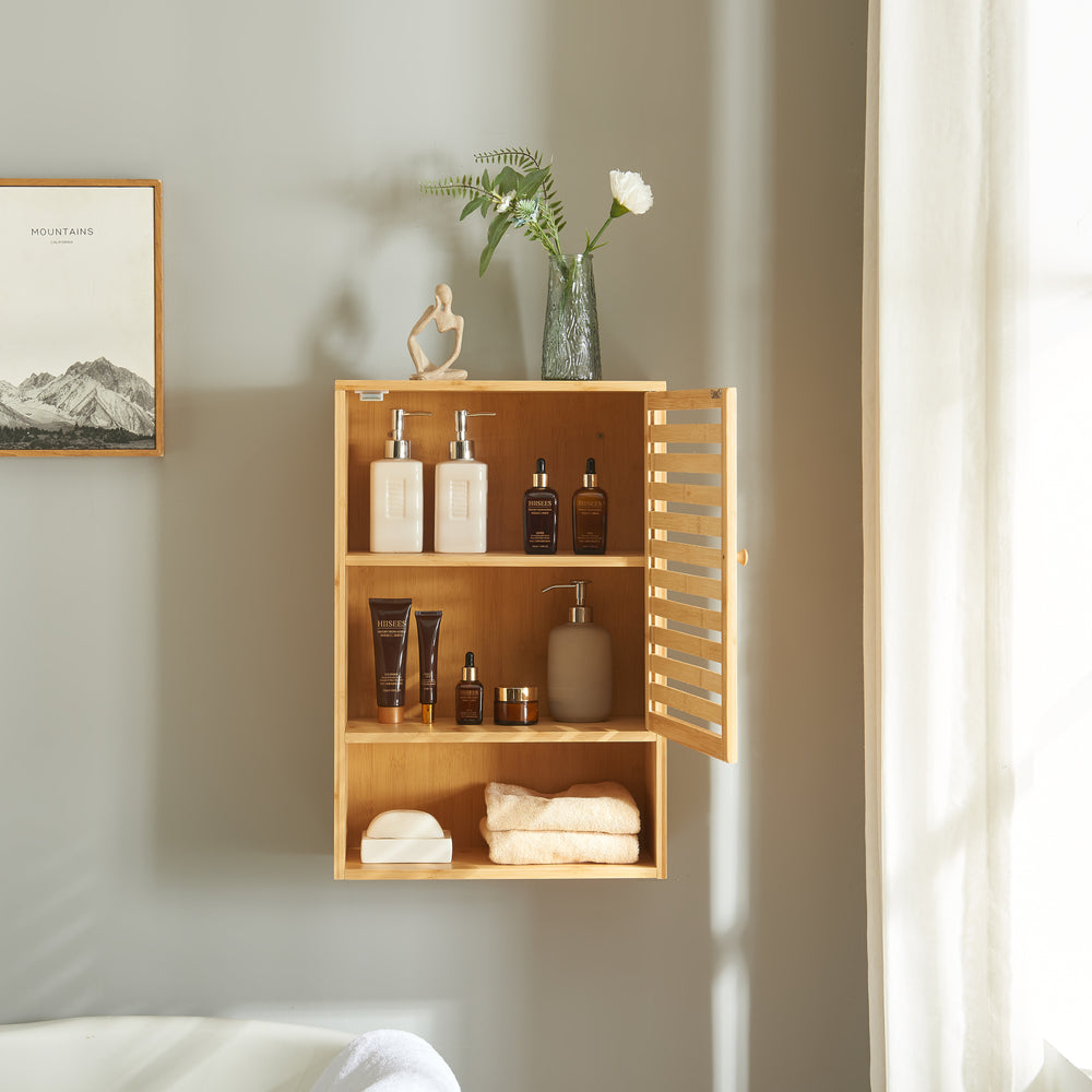 Badezimmerschrank Gjesdal 60x40x20 cm Bambus [en.casa] - premiumXL