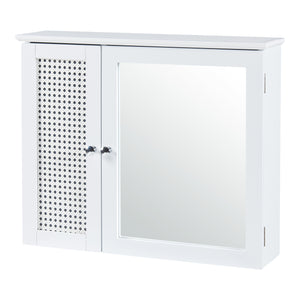 Specchio da parete Karlsøy 50x60x15cm Bianco [en.casa]