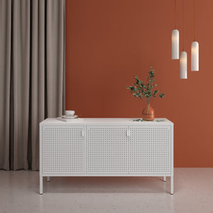 Mobile TV Castelli 114 x 40 x 60 cm Acciaio [en.casa]