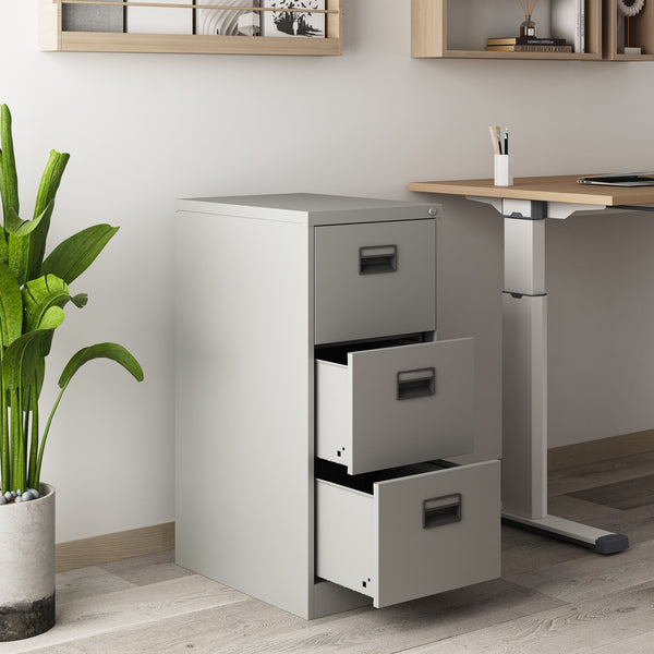 Cassettiera Rääkkylä 103x45x62cm Acciaio [en.casa]