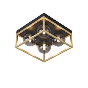 Lampada da soffitto Widnes Nero / Color oro [lux.pro]