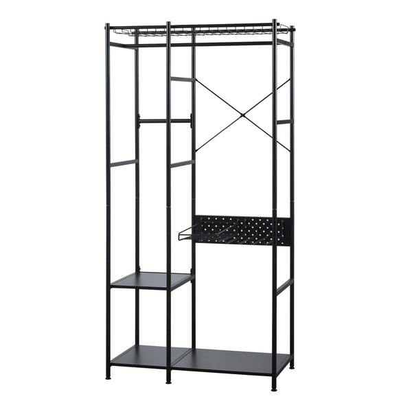 Appendiabiti Brønnøy 182x90x46cm Nero [en.casa]