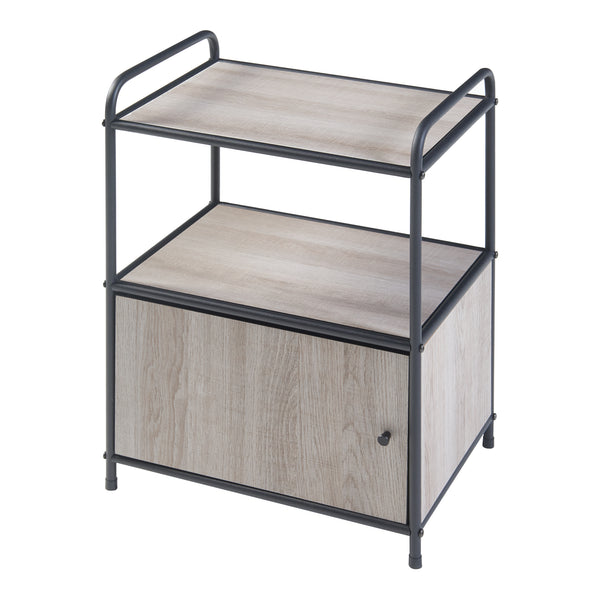 Tavolino laterale Gulen Nero/effetto quercia [en.casa]