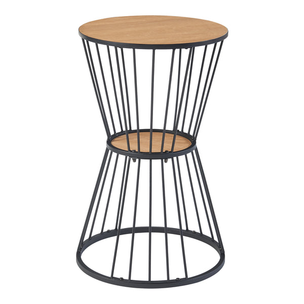 Tavolino Fossbergom Nero/effetto quercia [en.casa]