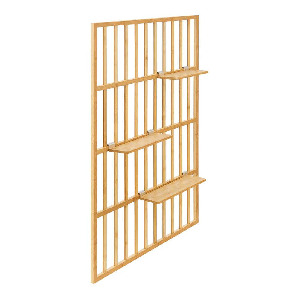Wandregal Røst 120x80x13cm Bambus [en.casa] - premiumXL