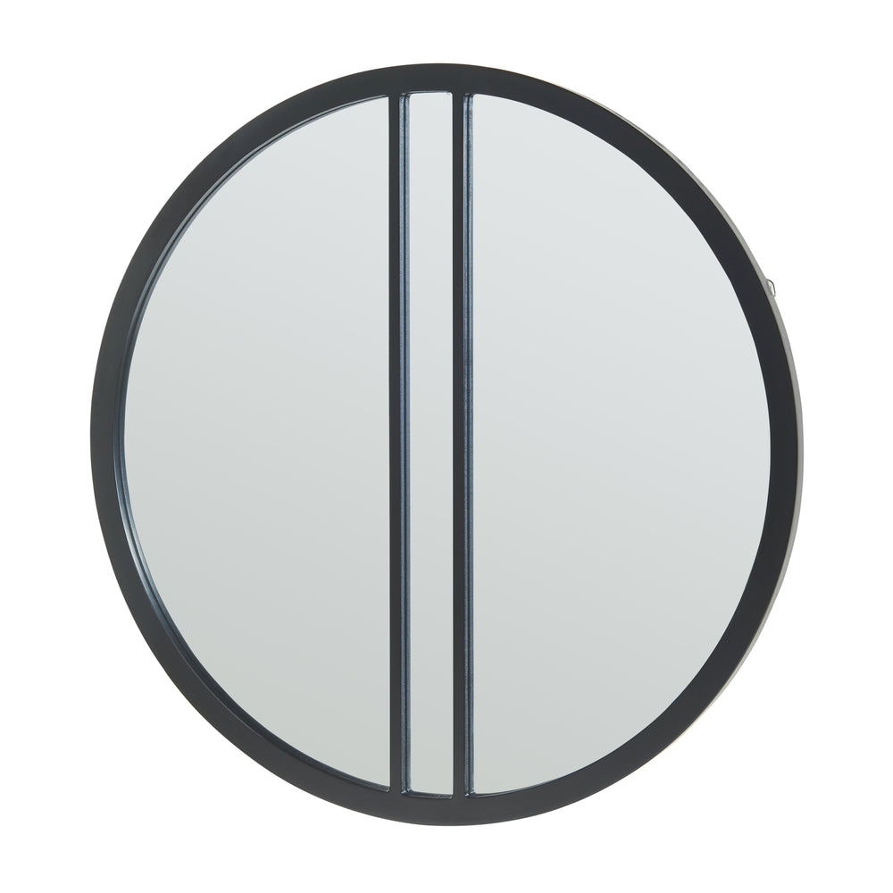 Wandspiegel Suomussalmi Ø60 cm Schwarz [en.casa] - premiumXL