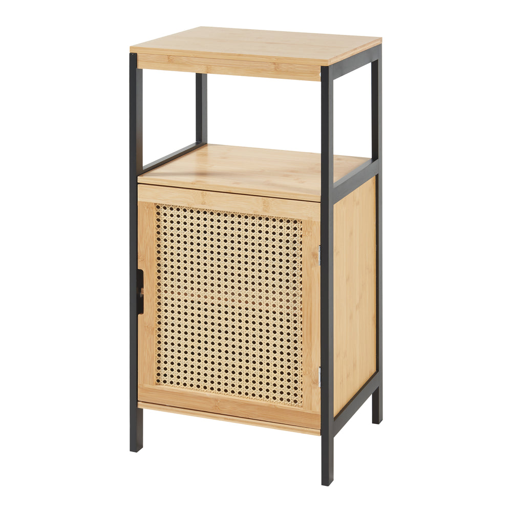 Badschrank Tervola 80x40x35cm Bambus Schwarz [en.casa] - premiumXL