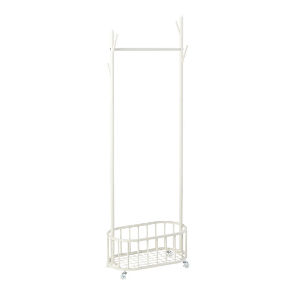 Appendiabiti su ruote Risør Acciaio Bianco [en.casa]