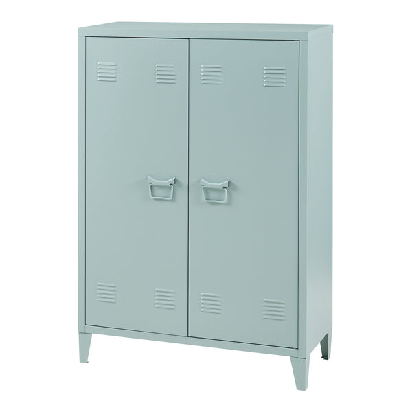 Armadio metallico Oripää - 110x75x33cm - Grigio-blu
