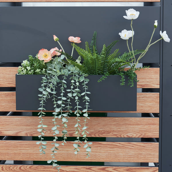 Fioriera Achtkarspelen 50x12x15cm Antracite [en.casa]