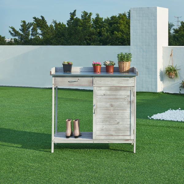 Tavolo da piantagione Aliano Legno di abete Grigio [casa.pro]