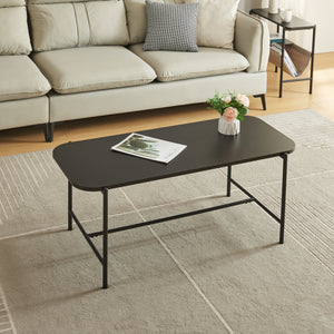 Tavolino da salotto Samnanger 110x50x45cm Nero [en.casa]