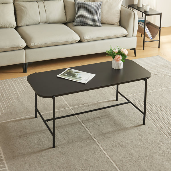Tavolino da salotto Samnanger 110x50x45cm Nero [en.casa]